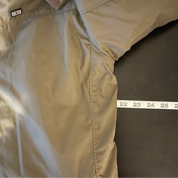 Lure Jeans Co. green bomber jacket with brown faux fur lining - Picture 11 of 13